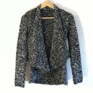 Express Black White Chunky Knit Cozy Cardigan XS